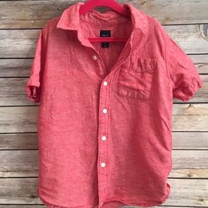 Gap Kids Red Linen & Cotton Boys Shirt